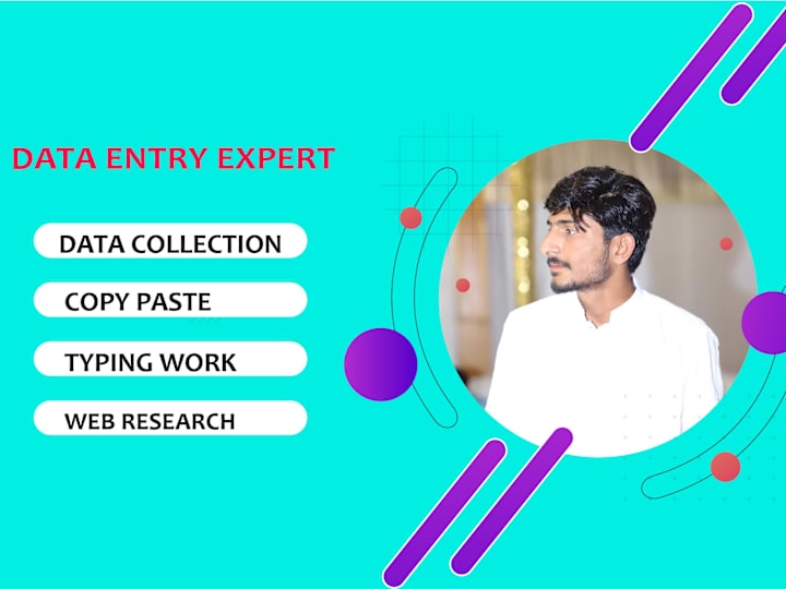 Cover image for Data entry, Web Research and typing work