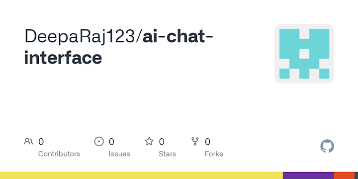 Cover image for DeepaRaj123/ai-chat-interface