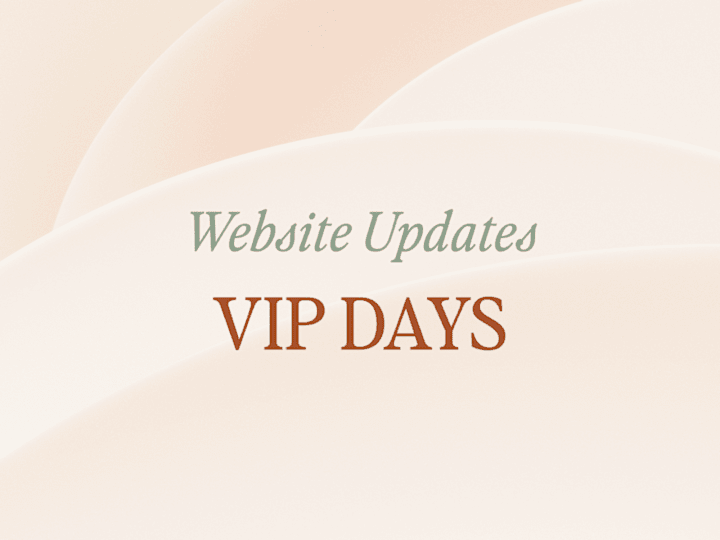 Cover image for Website Updates VIP Days