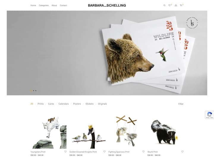 Cover image for Barbara Schelling Online Art Store | Woocommerce, Wordpress