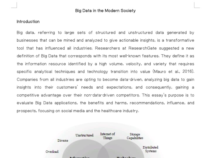 Cover image for  Big Data in the Modern Society.