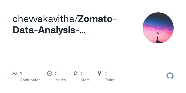 Cover image for chevvakavitha/Zomato-Data-Analysis-Visualization