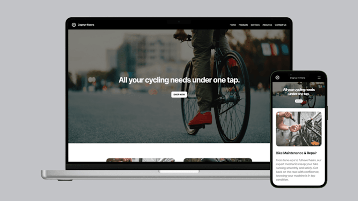 Cover image for Framer Landing Page - Zephyr Riders