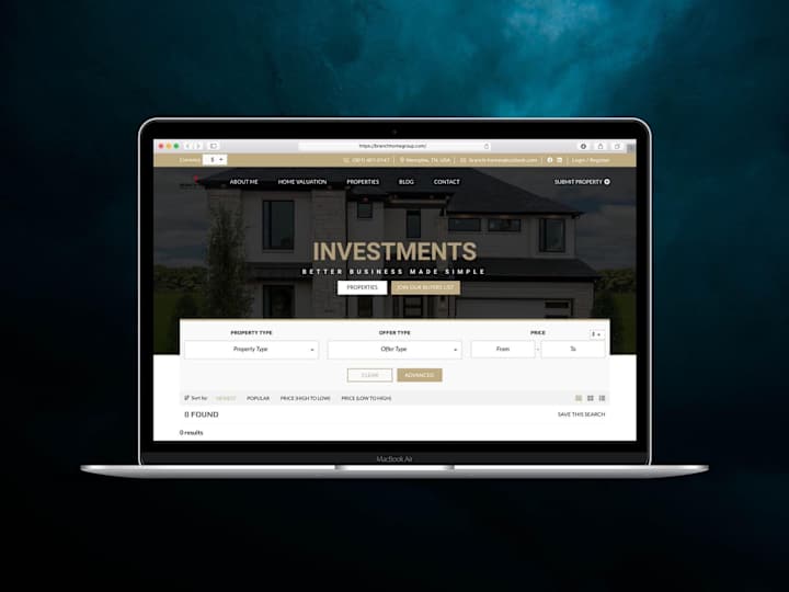 Cover image for Bespoke Web Design For Real Estate Company