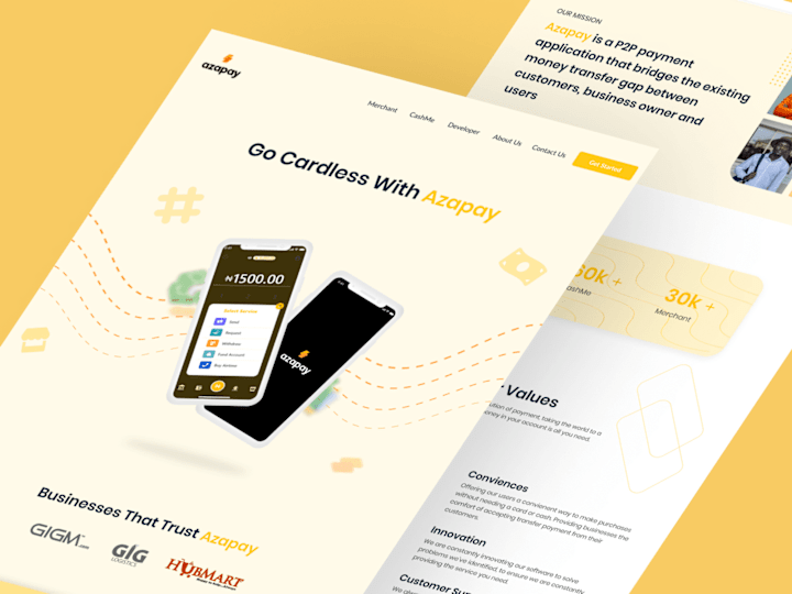 Cover image for Azapay Web design