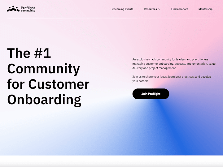 Cover image for Preflight | Customer Onboarding, Implementation & CS Community