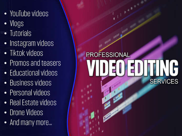 Cover image for Any kind of video editing services