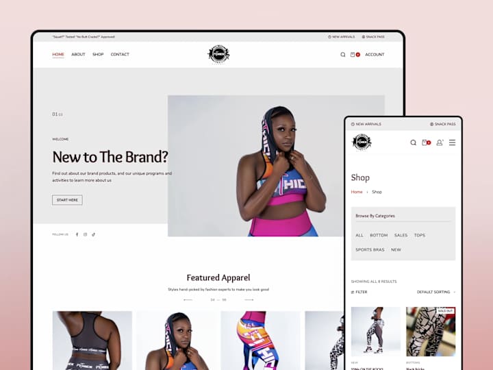 Cover image for FiThick Apparel – Women’s Activewear eCommerce Website