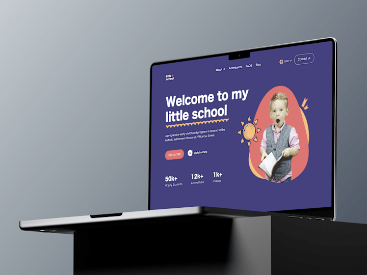 Cover image for Little School - Kids Education Platform Landing Page