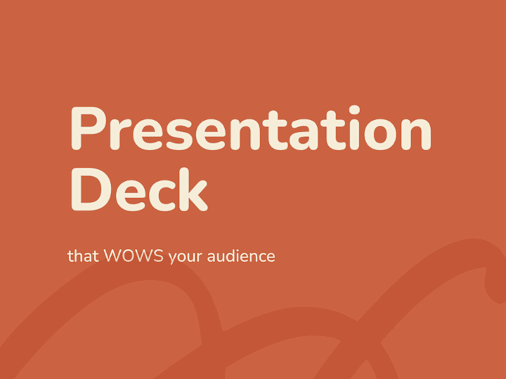 Cover image for 🤩 Presentation deck that wows your audience