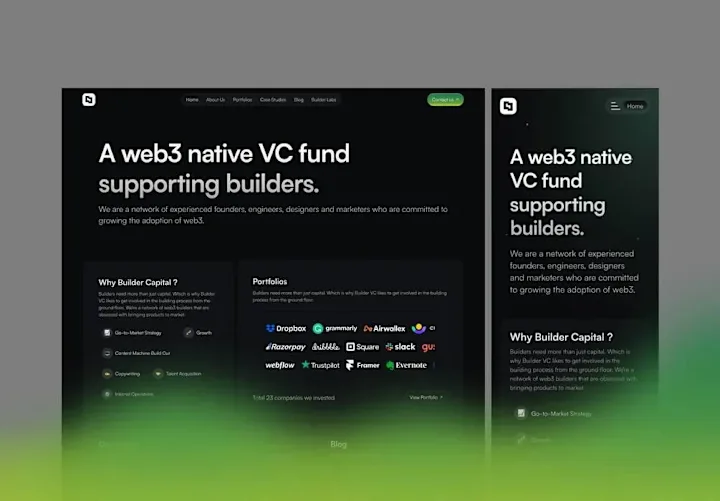 Cover image for Builder Capital Website  (Framer Template)