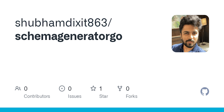 Cover image for shubhamdixit863/schemageneratorgo
