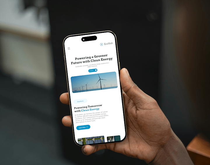 Cover image for  EcoVault – A Sustainable Energy Landing Page Built with Framer