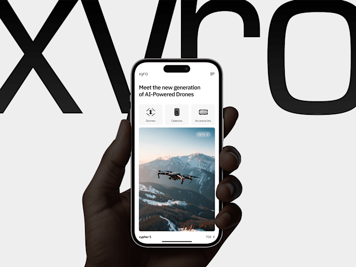 Cover image for Mobile & Web UX/UI Design — XYRO AI-Powered Drones