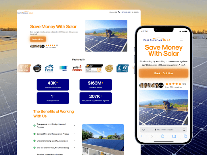 Cover image for Solar Roofer Installer Website