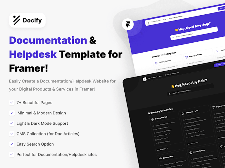 Cover image for Docify - Template for Framer