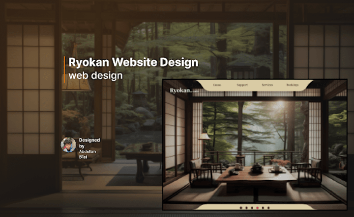 Cover image for Website Designed on Figma for a Ryokan hotel