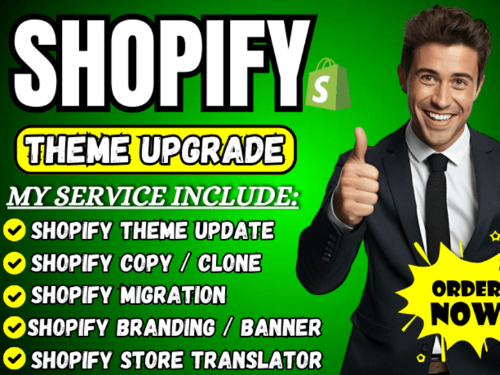 Cover image for I will do Shopify Store theme upgrade,Redesign shopify migration