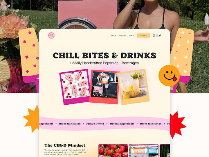 Cover image for Chill Bites & Drinks — Framer Website Development + Branding