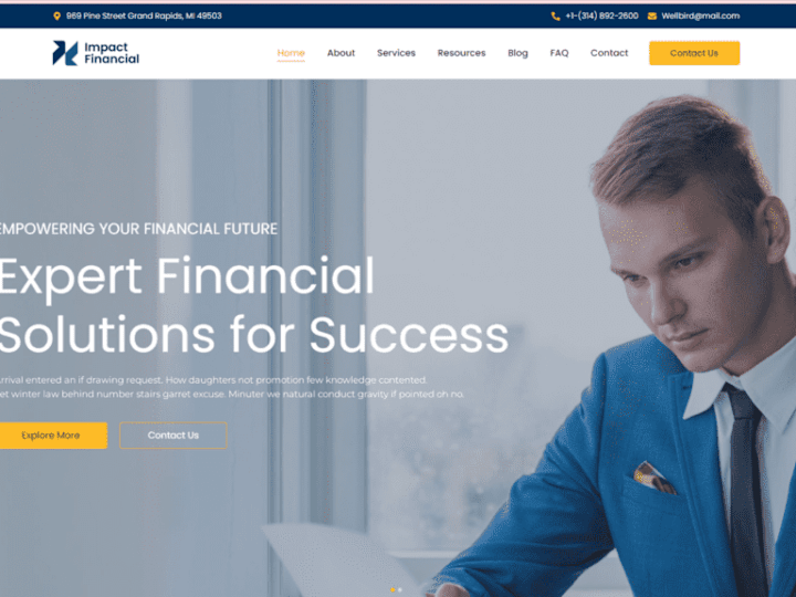 Cover image for Financial Company Website Template