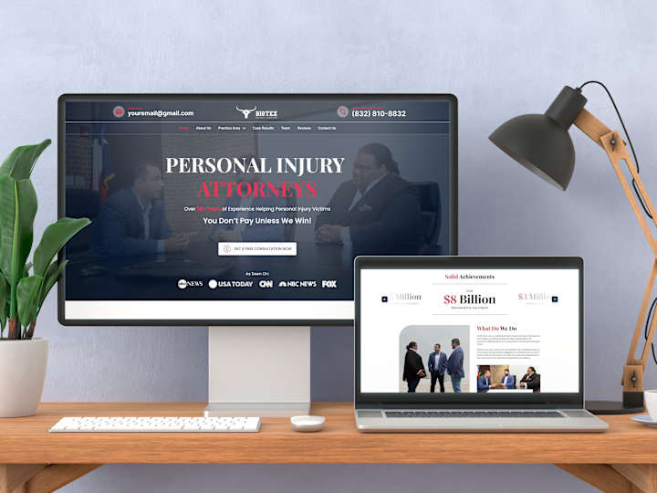 Cover image for BigTex Injury Lawyers Website UI
