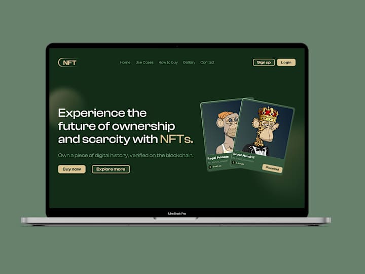 Cover image for NFT Marketplace Landing Page Design