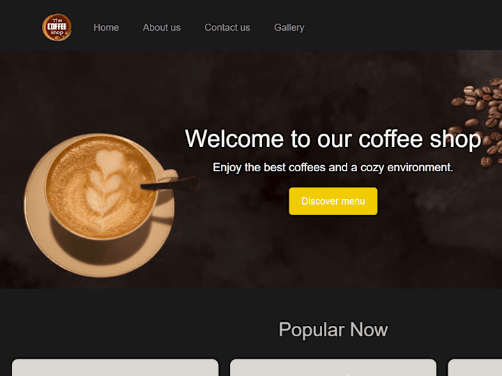 Cover image for Coffee Shop Website