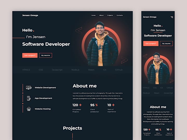 Cover image for Portfolio website responsive UI UX design