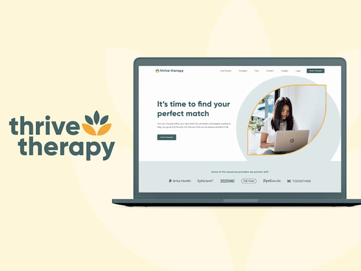 Cover image for Thrive Therapy | Brand and Web Design