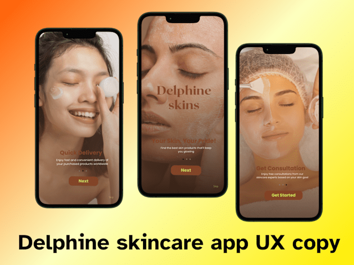 Cover image for Delphine skincare app UX copy