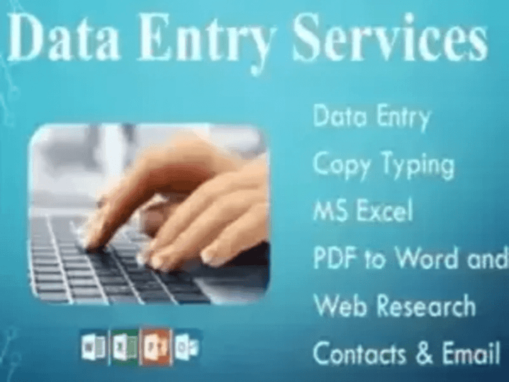 Cover image for Data entry expert, file conversion, typing, transcription