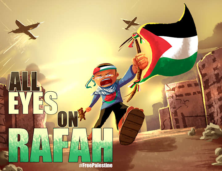 Cover image for ALL EYES ON RAFAH - Children's Book Illustration