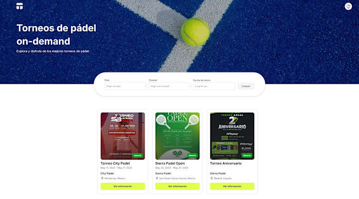 Cover image for Tourney.mx | Tournament Marketplace & Sports Club Management App