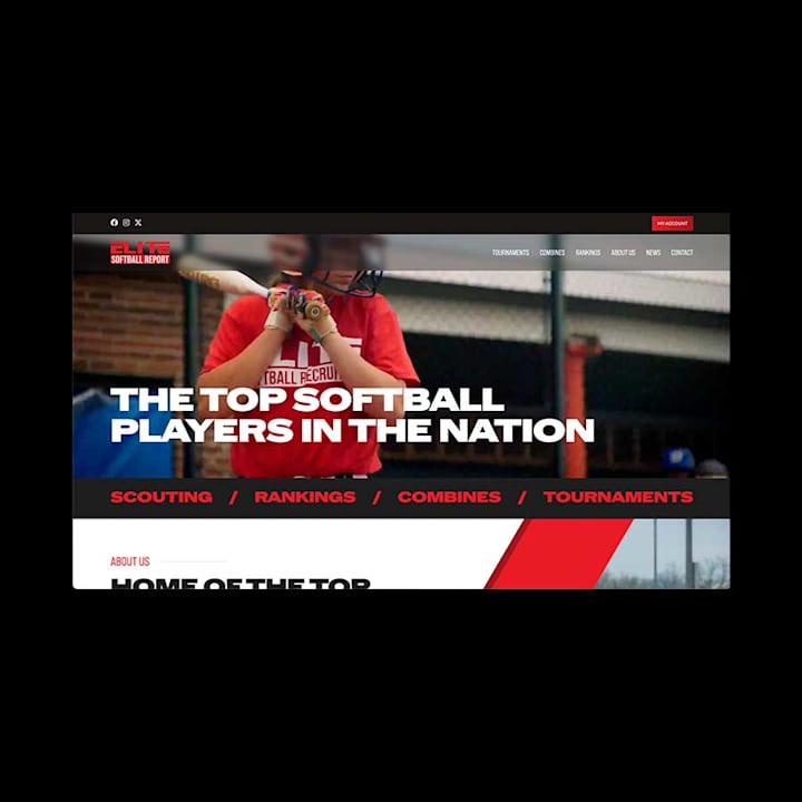 Cover image for Elite Softball Report Website