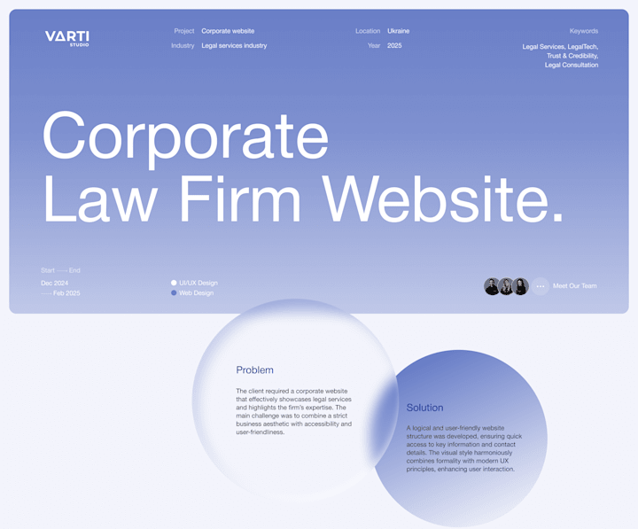 Cover image for Corporate Law Firm Website