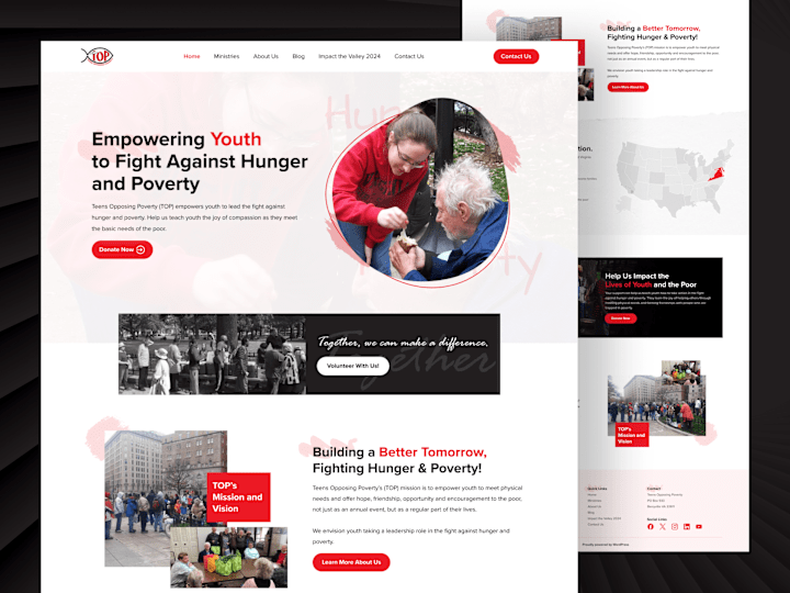 Cover image for Teens Opposing Poverty (TOP) Website Design