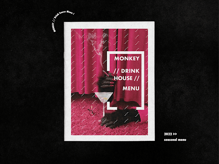 Cover image for Monkey | Drink house Menu on Behance