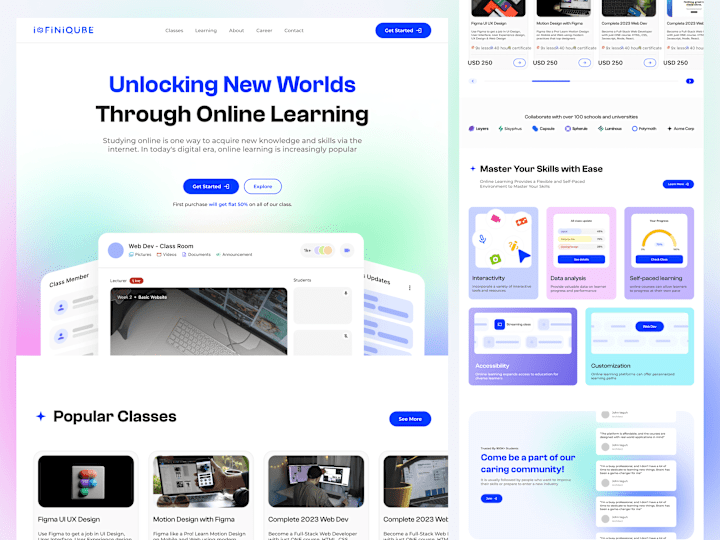 Cover image for Edtech Landing Page | UI Design 