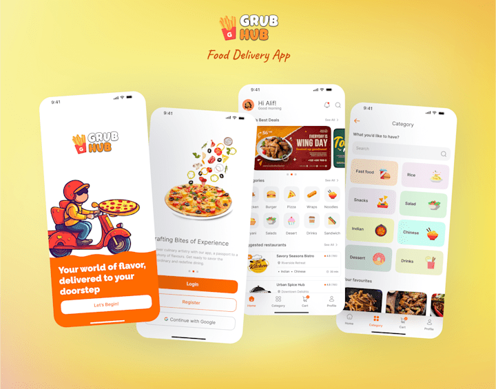 Cover image for Food Delivery App - GrubHub