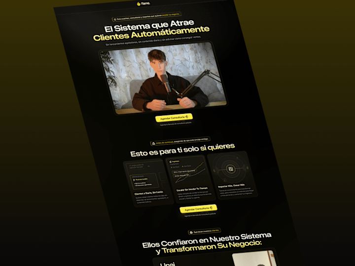 Cover image for Flame website design