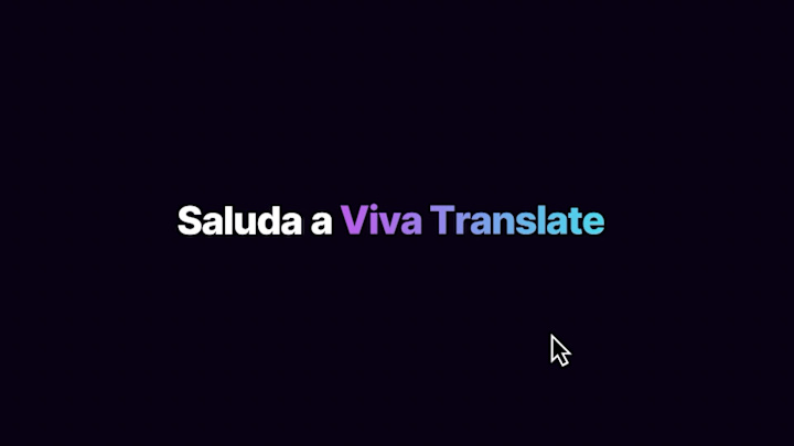 Cover image for Viva Translate App Promo