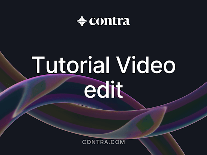 Cover image for Tutorial Video Edit