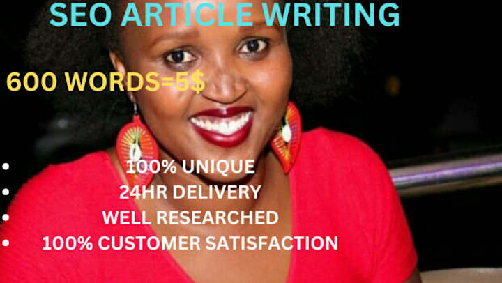 Cover image for I will write SEO articles or website content up to 600 words