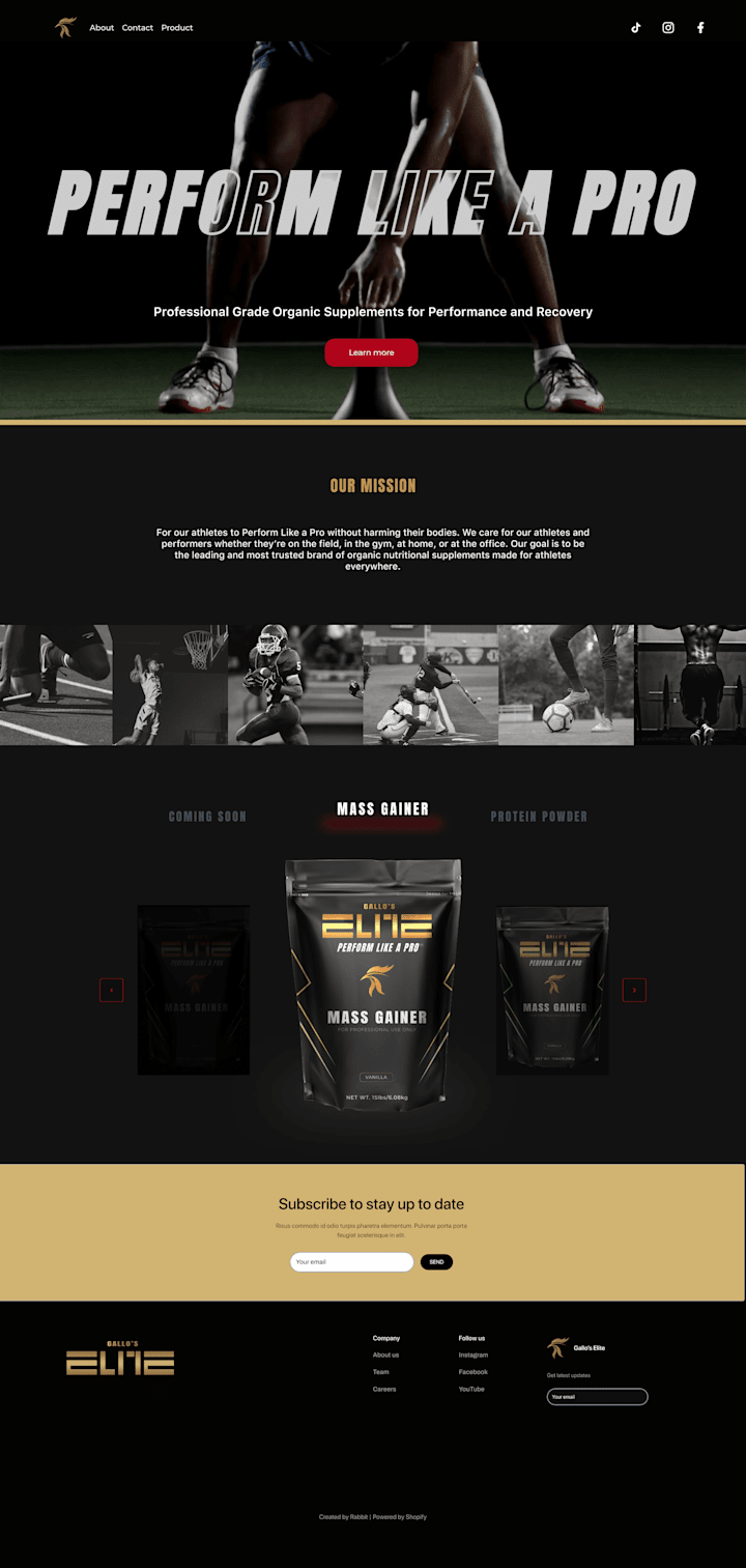 Cover image for Web Design - Protein Brand