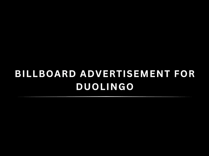 Cover image for Spec Billboard Advertisement for Duolingo