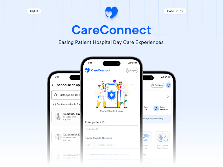 Cover image for CareConnect: Streamlining Hospital Experience.