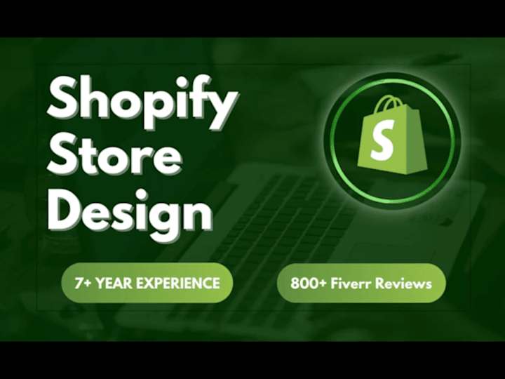 Cover image for I will design shopify ecommerce website, build shopify store