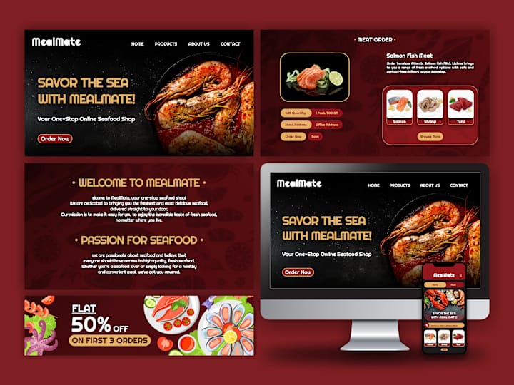 Cover image for Food Brand Website+Mockup