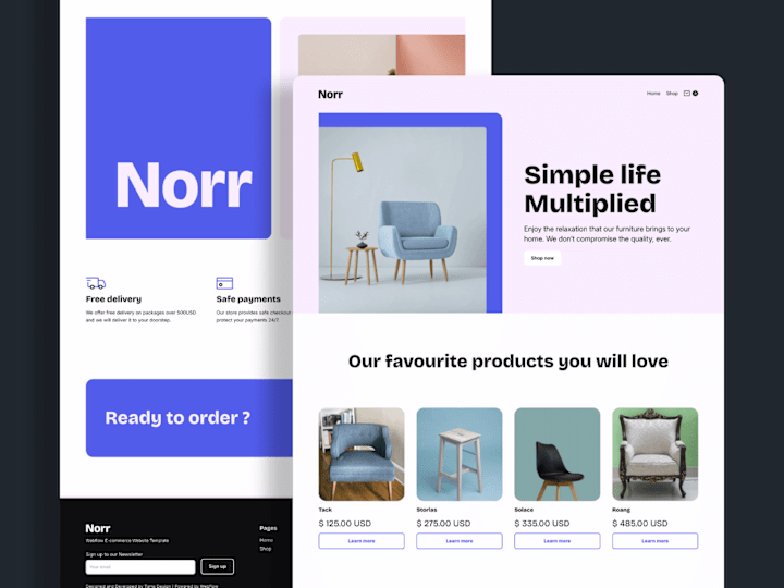 Cover image for Norr -  Furniture and Interior Business Webflow Template