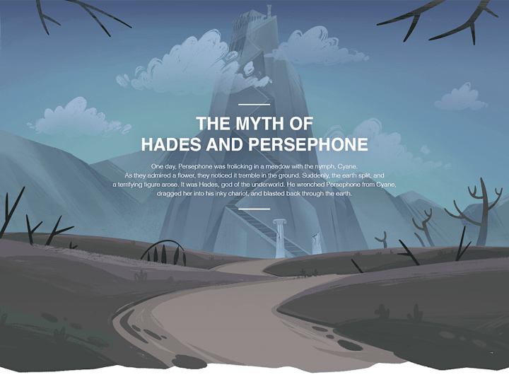 Cover image for TED-Ed | The myth of Hades and Persephone on Behance